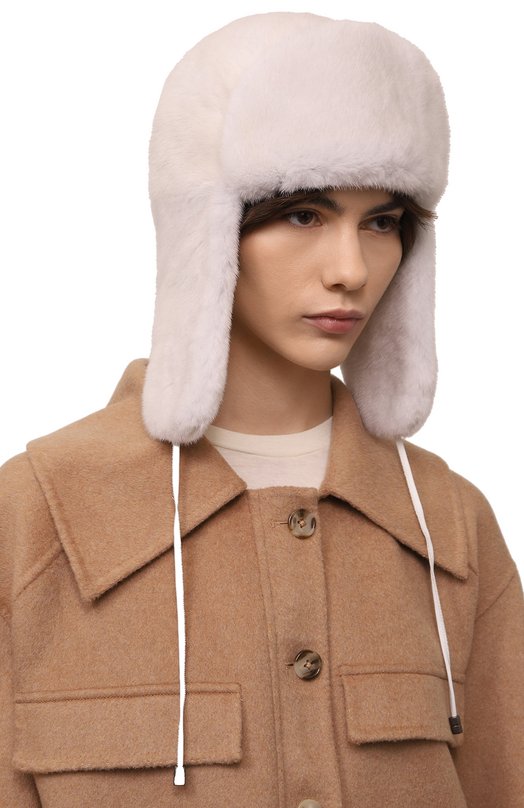 фото Шапка-ушанка с отделкой из меха норки kussenkovv