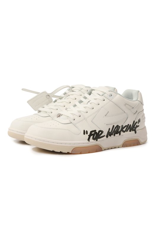 фото Кожаные кеды out of office off-white