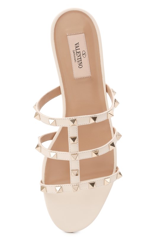 фото Кожаные шлепанцы rockstud valentino