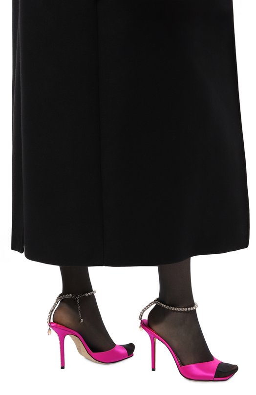 фото Текстильные босоножки saeda 100 jimmy choo