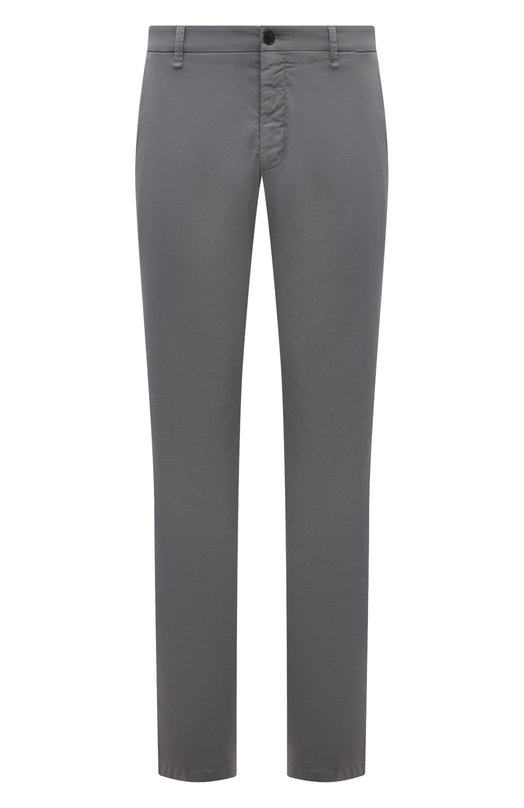 Хлопковые брюки Giorgio Armani. Цвет: серый