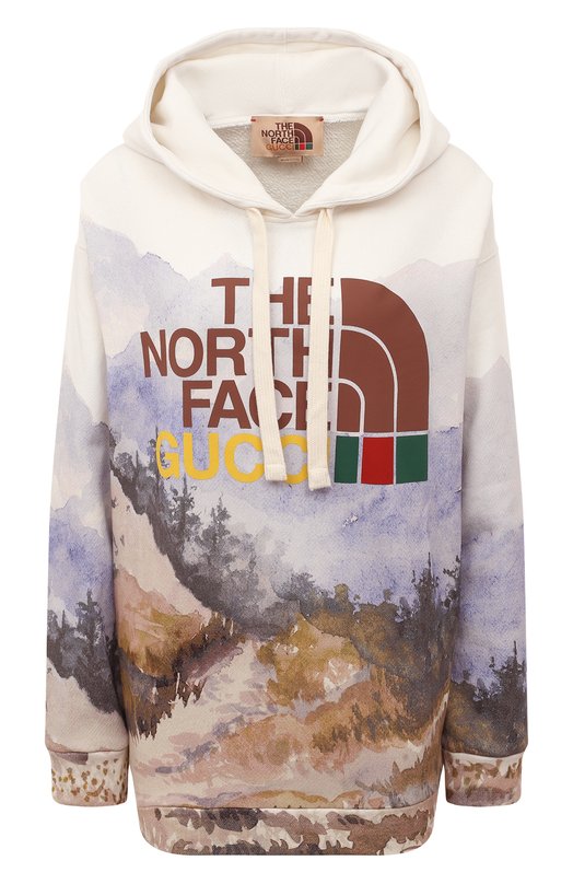 фото Хлопковое худи the north face x gucci gucci