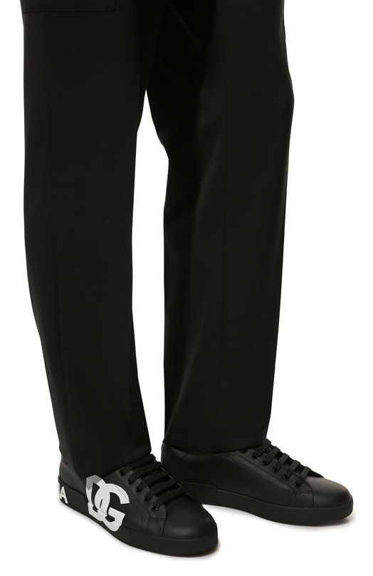 фото Кожаные кеды portofino dolce & gabbana