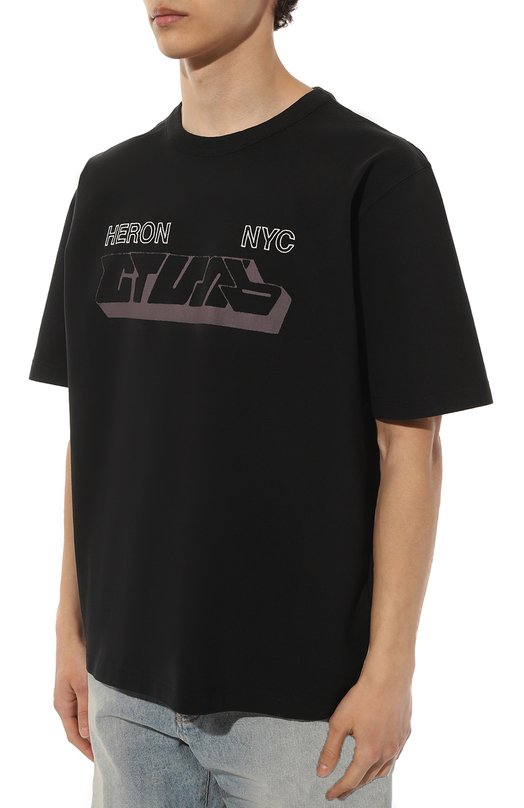 фото Хлопковая футболка heron preston