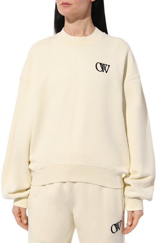 фото Хлопковый свитшот off-white