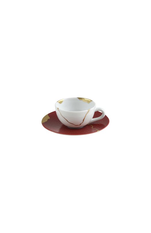 фото Кофейная чашка с блюдцем kintsugi rouge empereur bernardaud