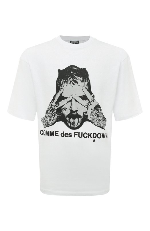 фото Хлопковая футболка comme des fuckdown