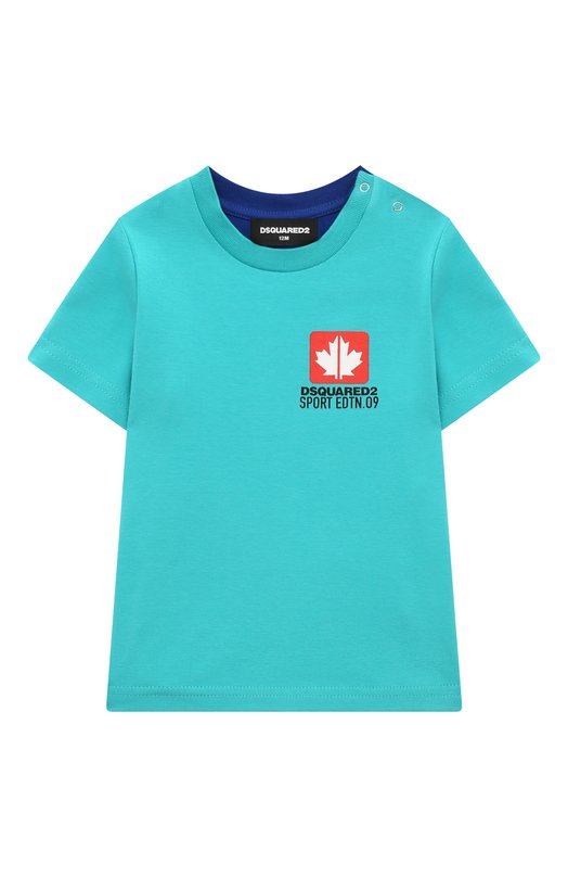 Хлопковая футболка Dsquared2. Цвет: голубой