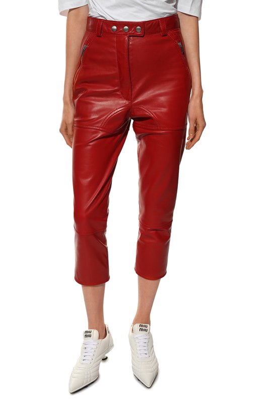фото Кожаные брюки miu miu