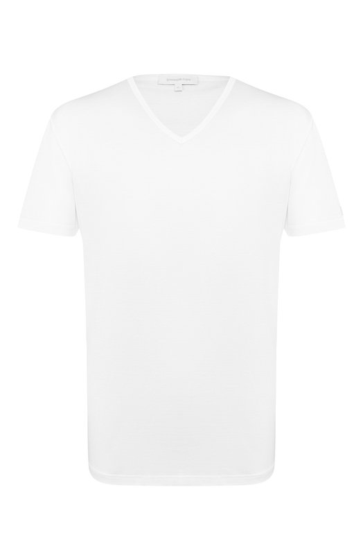 фото Хлопковая футболка с v-образным вырезом ermenegildo zegna